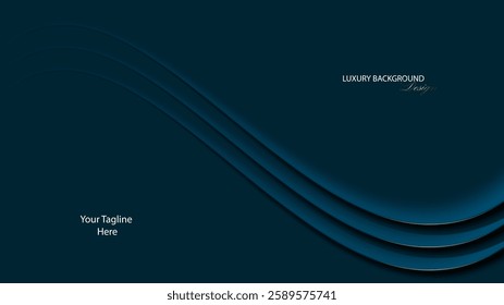 Blue Emerald abstract background vector design. Folded blue emerald fabric background. Luxury background. Suit for card, backdrop, presentation, wedding invitation, banner, advertising, business card,