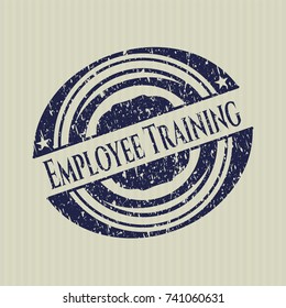 Blue Employee Training Distressed With Rubber Seal Texture