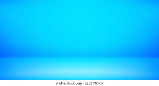 Blue empty room. Abstract background. Template for design 