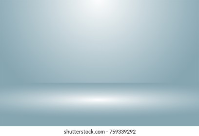 Blue empty room studio.