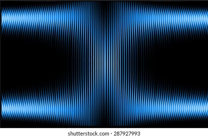 blue Empty television or monitor screen. connection concepts. Dark stripes background with thin lines. camera screen with shade effect. Straight, horizontal lines pattern.