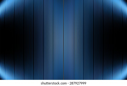 blue Empty television or monitor screen. connection concepts. Dark stripes background with thin lines. camera screen with shade effect. Straight, horizontal lines pattern.