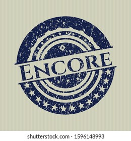 Blue Encore rubber grunge texture seal