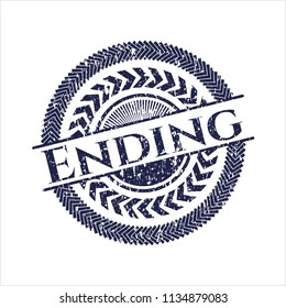 Blue Ending with rubber seal texture