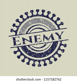 Blue Enemy distressed rubber grunge texture stamp