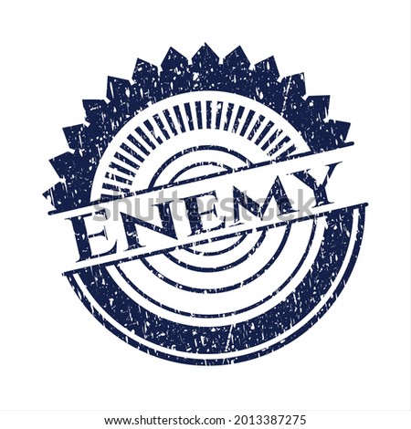 Blue Enemy rubber grunge seal. 