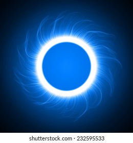 Blue energy ring abstract vector.(rotating effect)