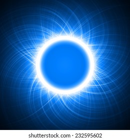 Blue energy ring abstract vector.(with free area in center)