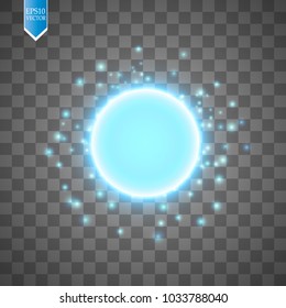 blue energy ring abstract.conceptual vector design with free area in center for any object. Vector