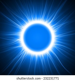 blue energy ring abstract.conceptual vector design with free area in center for any object.