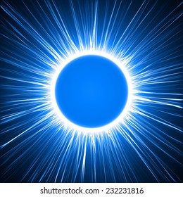 blue energy ring abstract.conceptual vector design with free area in center for any object.