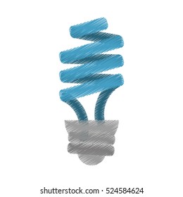 blue energy saving lamp light bulb ed