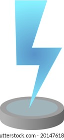 blue energy symbol green eco friendly lightning isolated vector graphic or icon