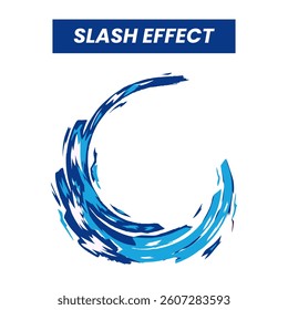 Blue Energy Water Slash Effect Vector Action