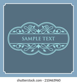 Blue entwined frame border 3