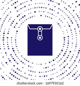 Blue Envelope icon isolated on white background. Email message letter symbol. Abstract circle random dots. Vector Illustration