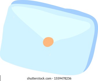 Blue envelope, illustration, vector on white background.