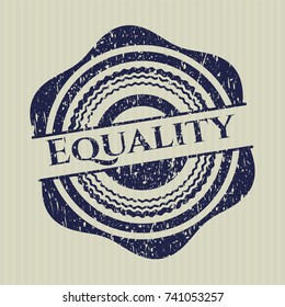 Blue Equality distressed rubber grunge texture seal