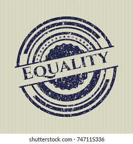 Blue Equality grunge seal