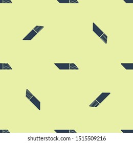 Blue Eraser or rubber icon isolated seamless pattern on yellow background.  Vector Illustration