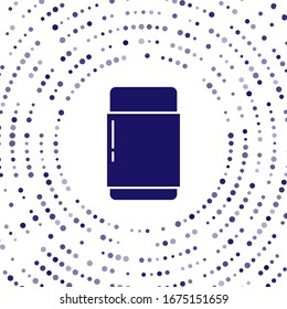 Blue Eraser oder Gummi Symbol einzeln auf weißem Hintergrund. Abstrakte Kreis Zufallspunkte. Vektorillustration-Illustration
