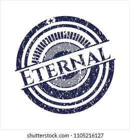 Blue Eternal distressed grunge stamp