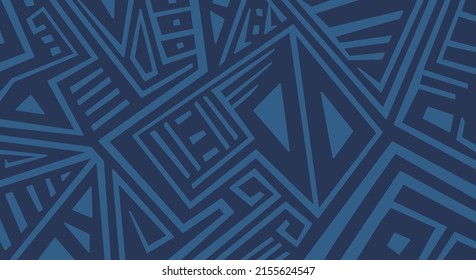 Blue Ethnic Aztec Pattern Background svg
