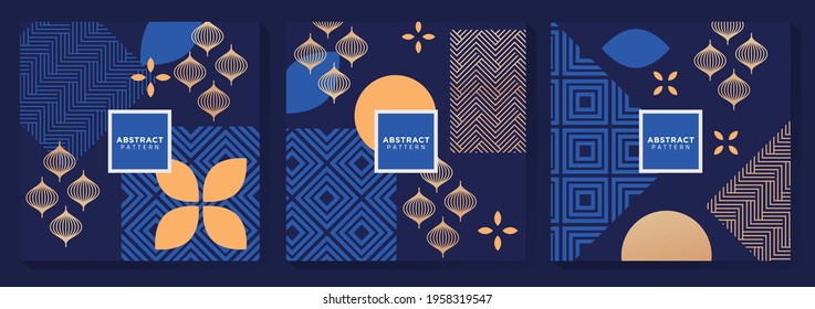 Blue Ethnic Festive Background Template