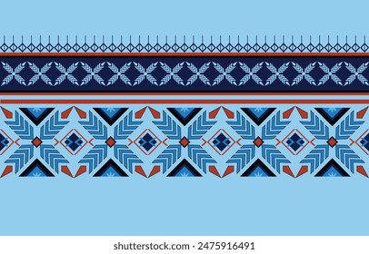 Diseño de textura hermosa del patrón étnico azul
