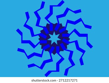 Blue ethnic pattern design illustration. Perfect for logos, icons, stickers, tattoos, design elements for websites, advertising and more.