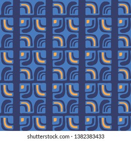 Blue Ethnic seamless patterns for background or wallpaper