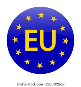 Blue European Union Icon Official Logo Stock Vector (Royalty Free ...