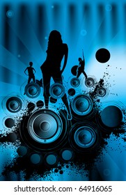 Blue event background for poster or www banner