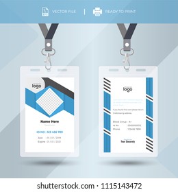 Blue Event Staff Id Card Set Stock Vector (Royalty Free) 1115143472 ...