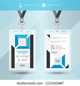 Modern Event Staff Id Card Set Stock Vector (Royalty Free) 1102693541 ...