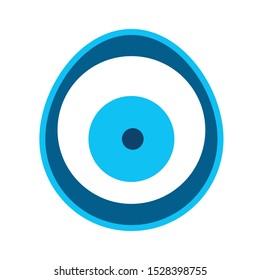 blue evil eye vector isolated on white background
