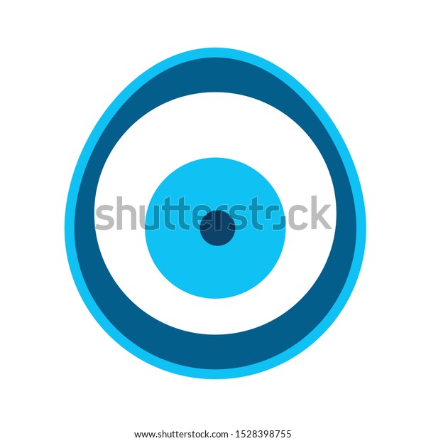 Blue Evil Eye Vector Isolated On Stock Vector (Royalty Free) 1528398755