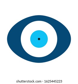 blue evil eye vector in oval shape