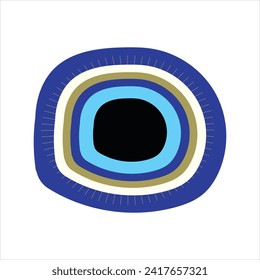 Blue evil eye, vector set eyes symbol, eye symbol, stock illustration.