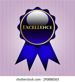 Blue Excellence shiny ribbon