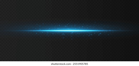 Explosión azul de luz con chispas. Polvo mágico brillante Abstractas aislado sobre fondo transparente. Efectos de luz. Brillo y resplandor.