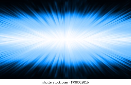 blue explosive  abstract lens flare light over black background