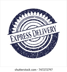 Blue Express Delivery distress grunge seal