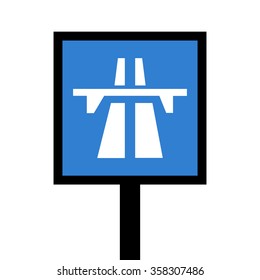 Blue Expressway Sign