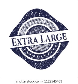 Blue Extra Large distress grunge seal