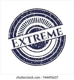 Blue Extreme distress rubber stamp with grunge texture