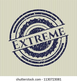 Blue Extreme distressed grunge seal