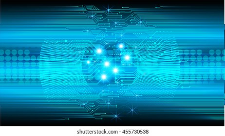 blue eye abstract cyber future technology concept background, illustration, circuit, binary code. vector