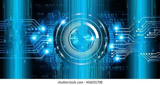 blue eye abstract cyber future technology concept background, illustration, circuit, binary code, vector