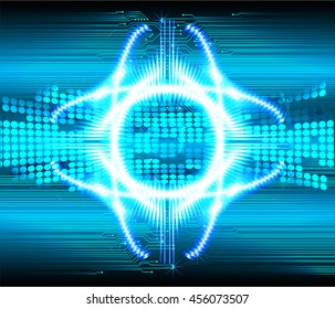 blue eye abstract cyber future technology concept background, illustration, circuit, binary code, vector